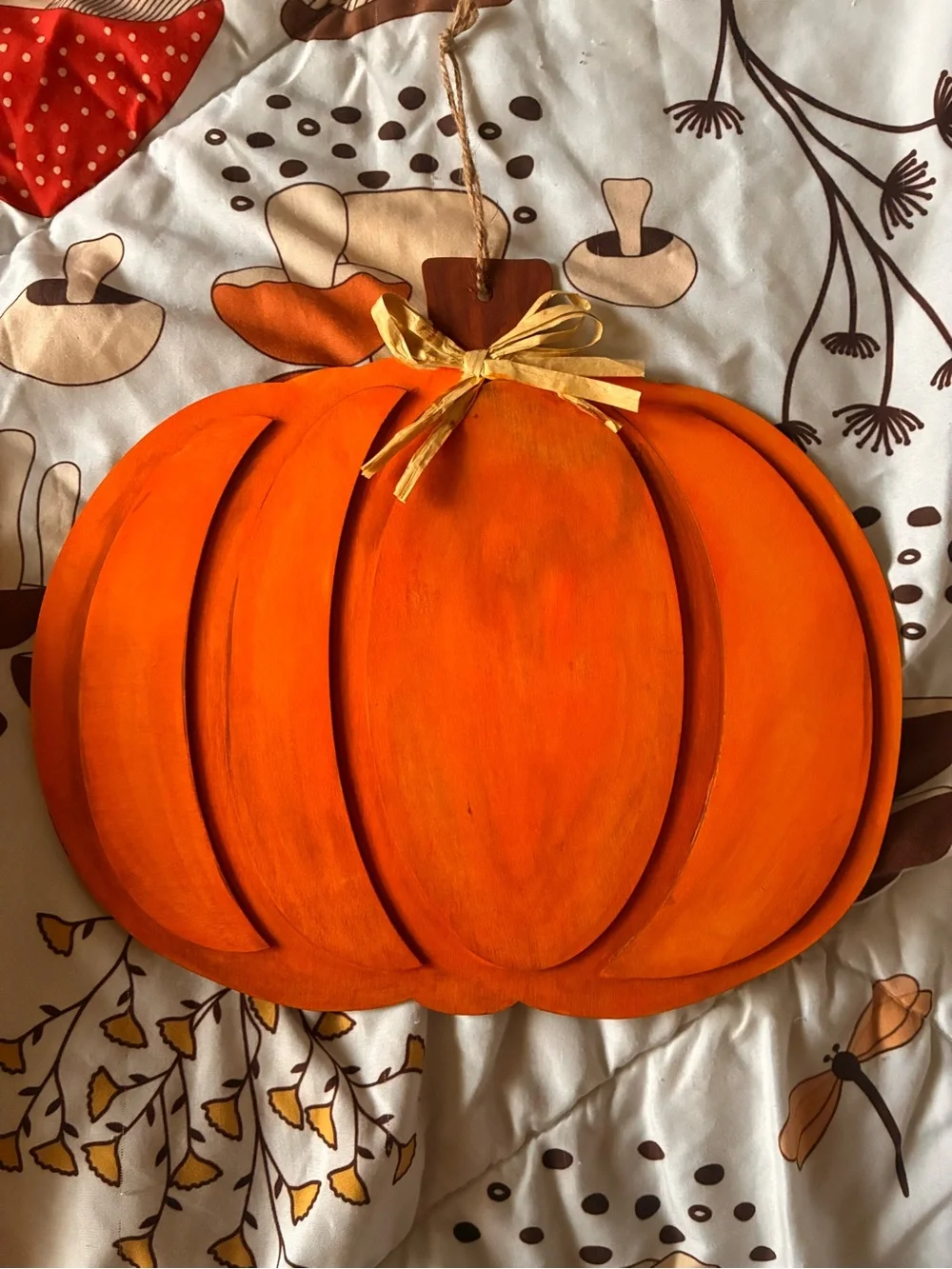 Reversible Hello Fall Hand Painted Wooden Pumpkin Wall Hanging - Autumn Decor